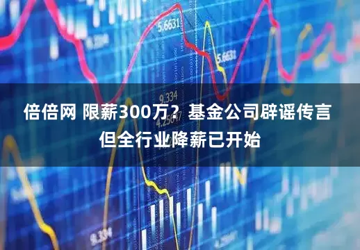 倍倍网 限薪300万？基金公司辟谣传言 但全行业降薪已开始